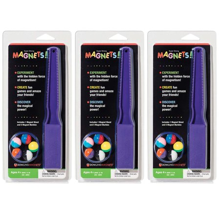 Magnet Wand + 5 Magnet Marbles, PK3 -  DOWLING MAGNETS, 736600